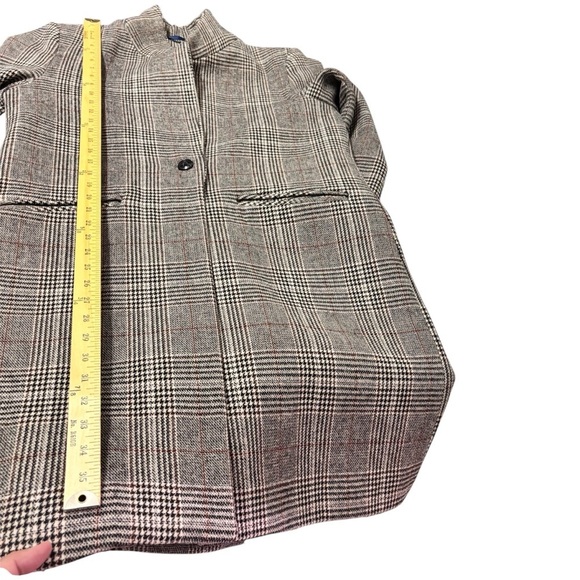 Cole Haan Wool Blend Plaid Overcoat Jacket Women’s Size 10 - Picture 14 of 15
